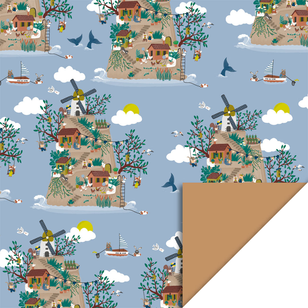 house of products inpakpapier wereld - taupe - 3 m | P51.195.070 | 0