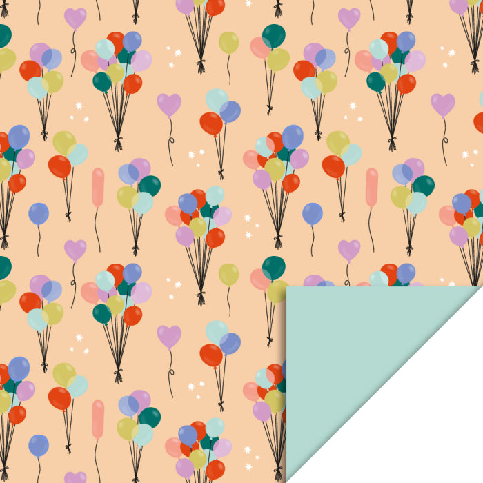 house of products inpakpapier balloons peach - pistache | P51.341.070 | 