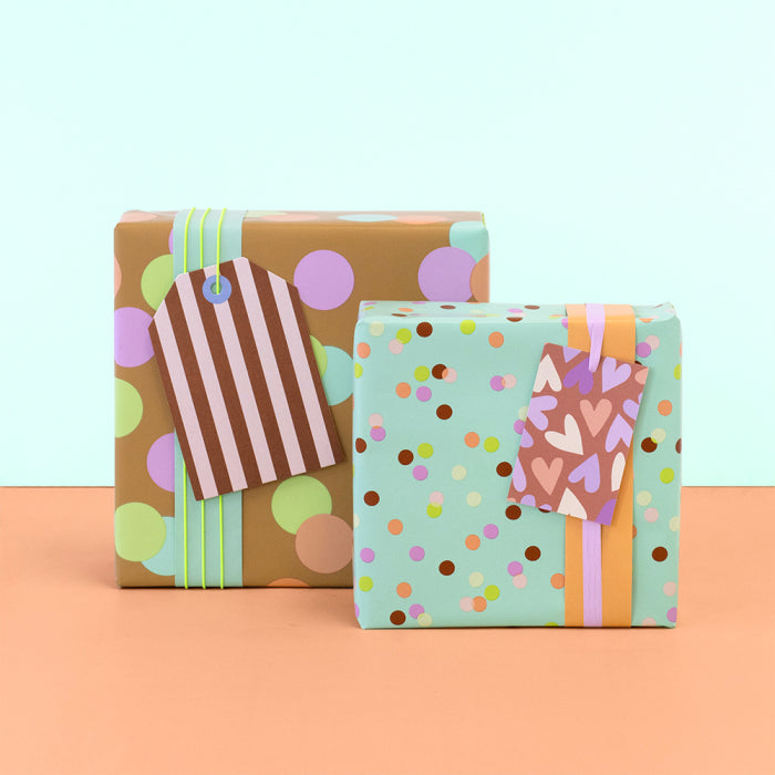 house of products inpakpapier party confetti pistache - peach - 3 m | P51.327.070 | 2