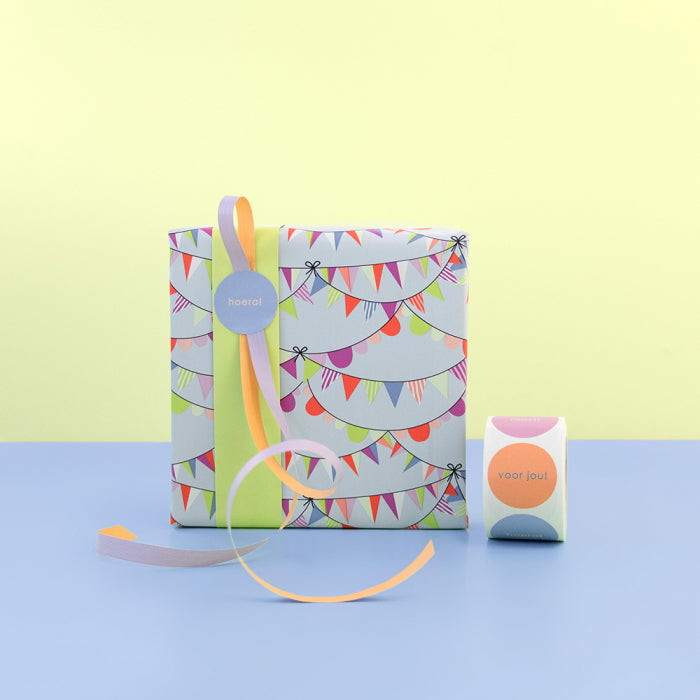 house of products inpakpapier party guirlande sky - lime | P51.331.070 | LS