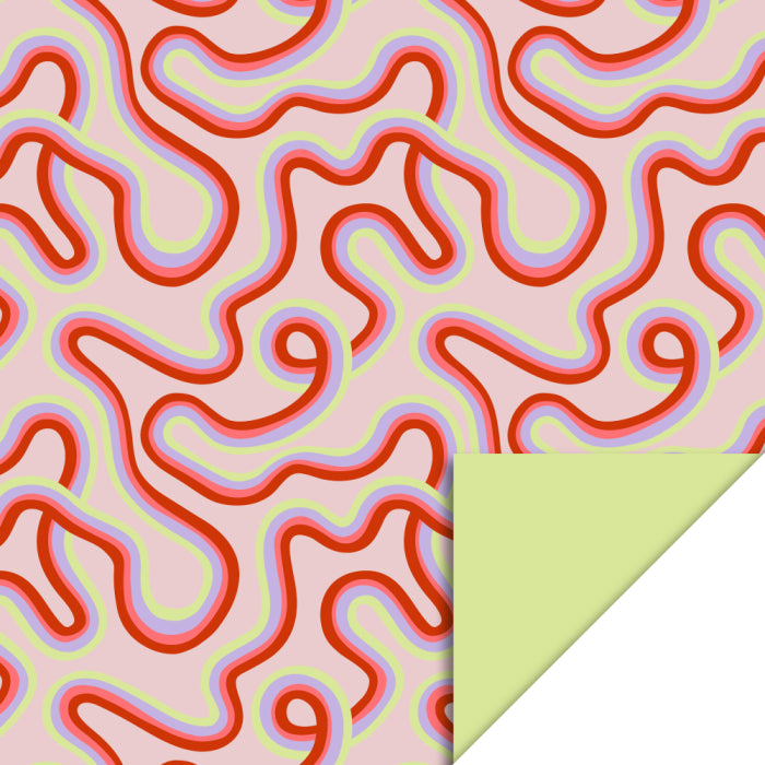 house of products inpakpapier rainbow lines - lime | P51.342.070 |