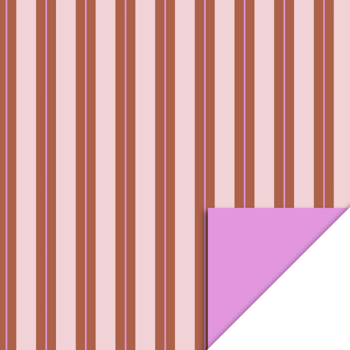 house of products inpakpapier stripe chalk chocolate - pink | P51.345.070 | 