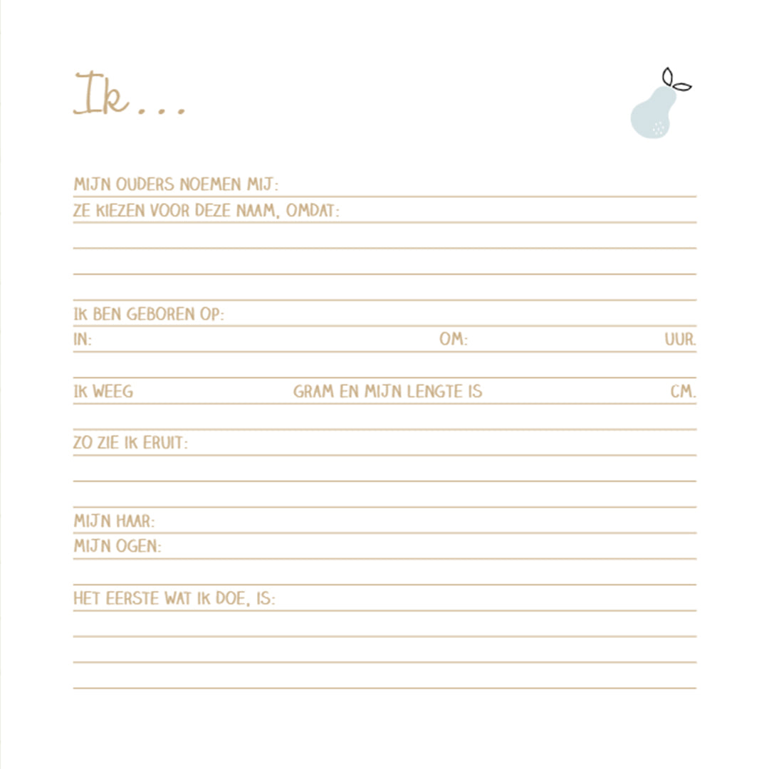 image books invulboek hello little one - baby's eerste jaar | 1318329 | 2