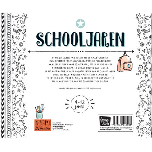 image books invulboek o'baby - schooljaren 4-12 jaar | 1314390 | 1