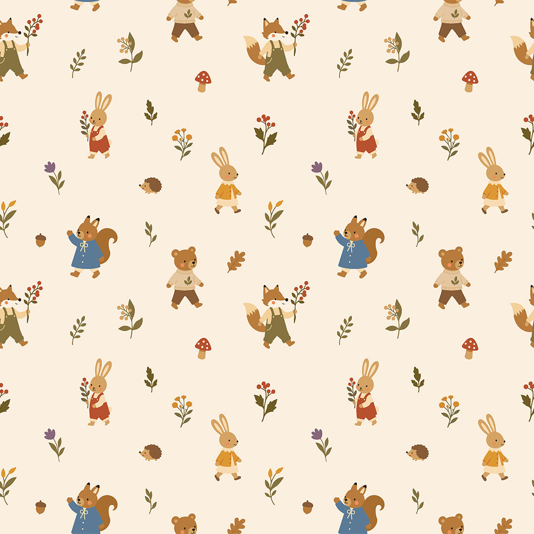 inpakpapier woodland friends