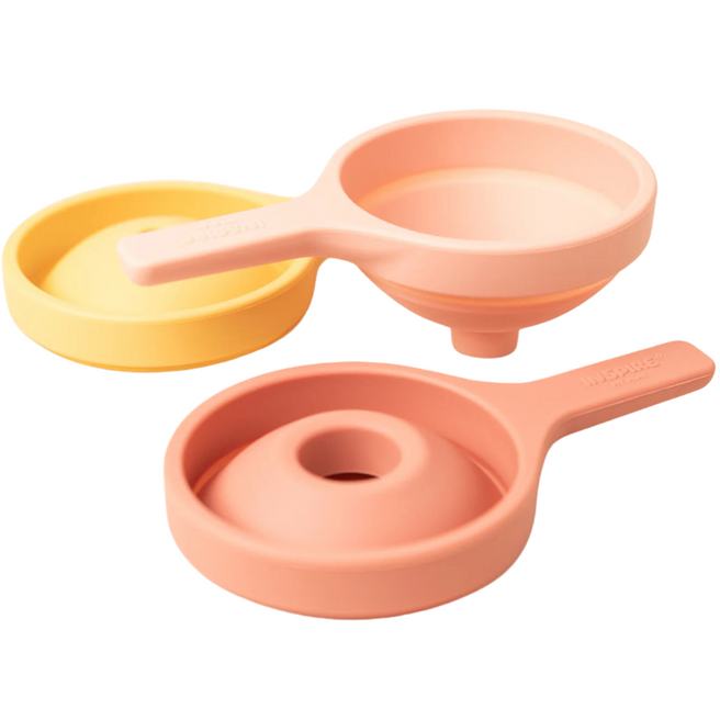 inspire my play opvouwbare trechter - koraal geel - 3st | SF3COR | 0