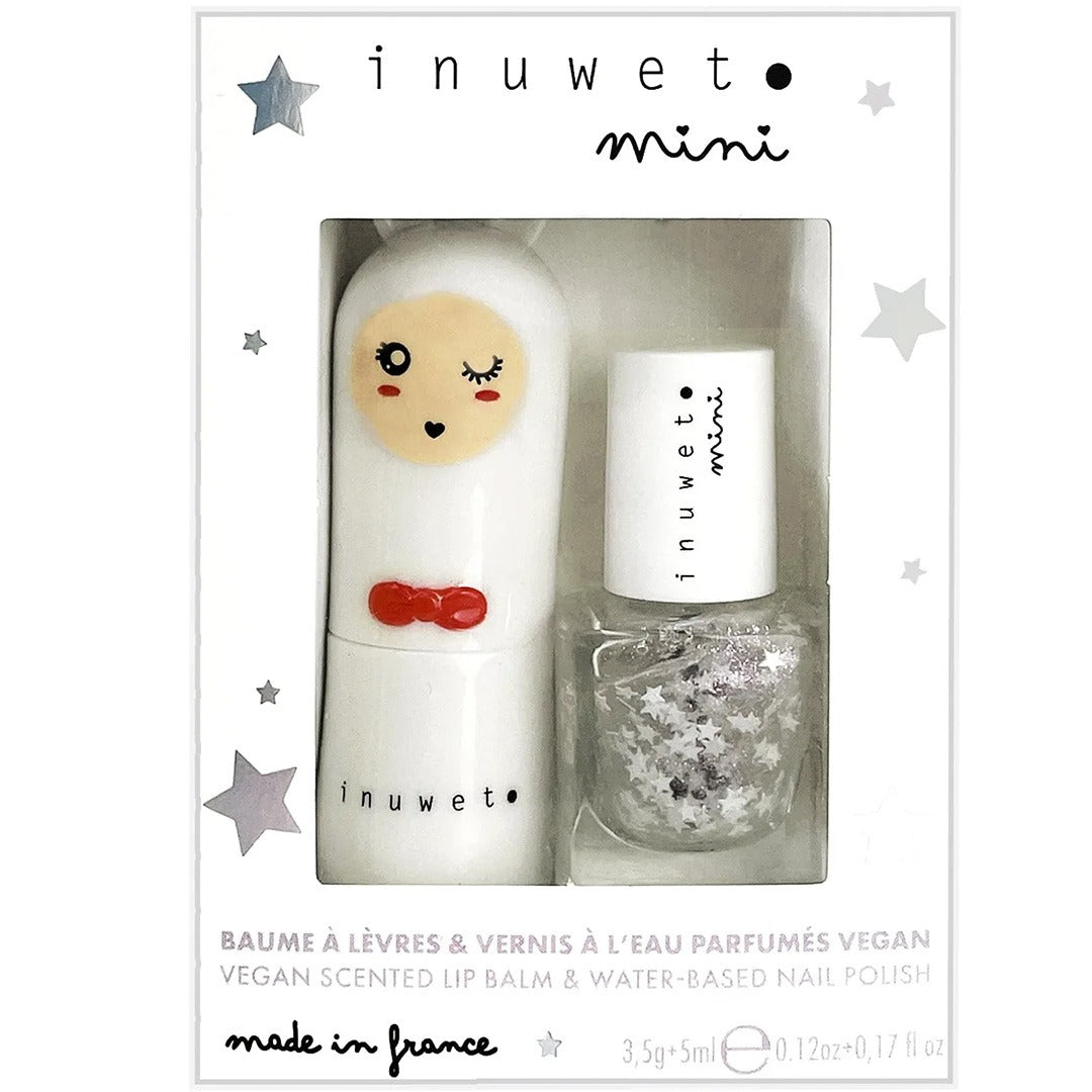 inuwet giftset nagellak en lippenbalsem duo white | VINDV03 | 0