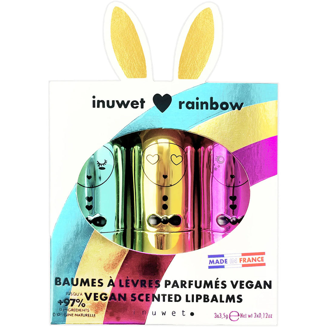 inuwet lippenbalsem giftset trio - rainbow | VINCB45 | 0