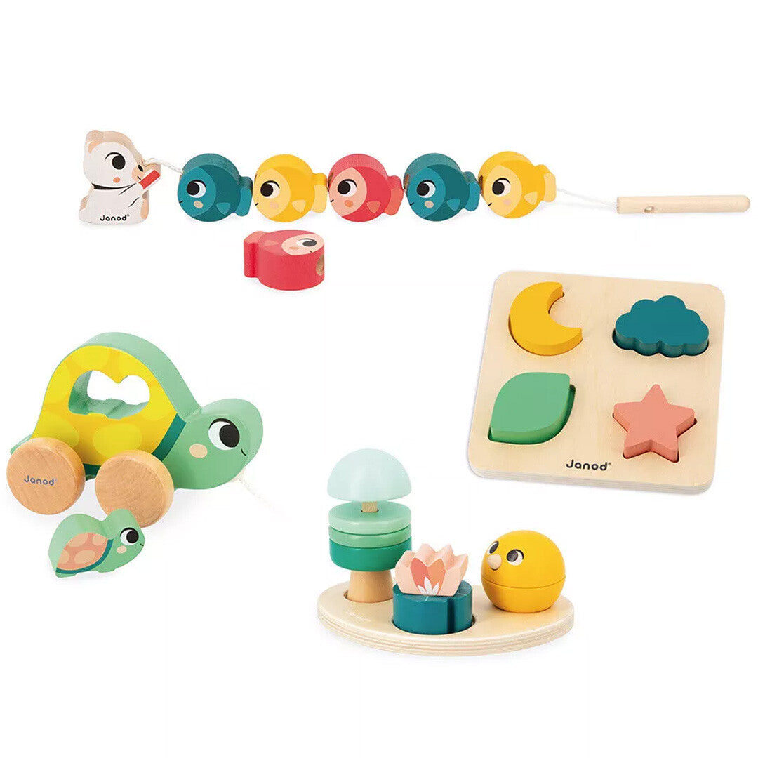 janod activiteitenbox 1,5 jaar - 4 in 1 | 11.4064 | 0
