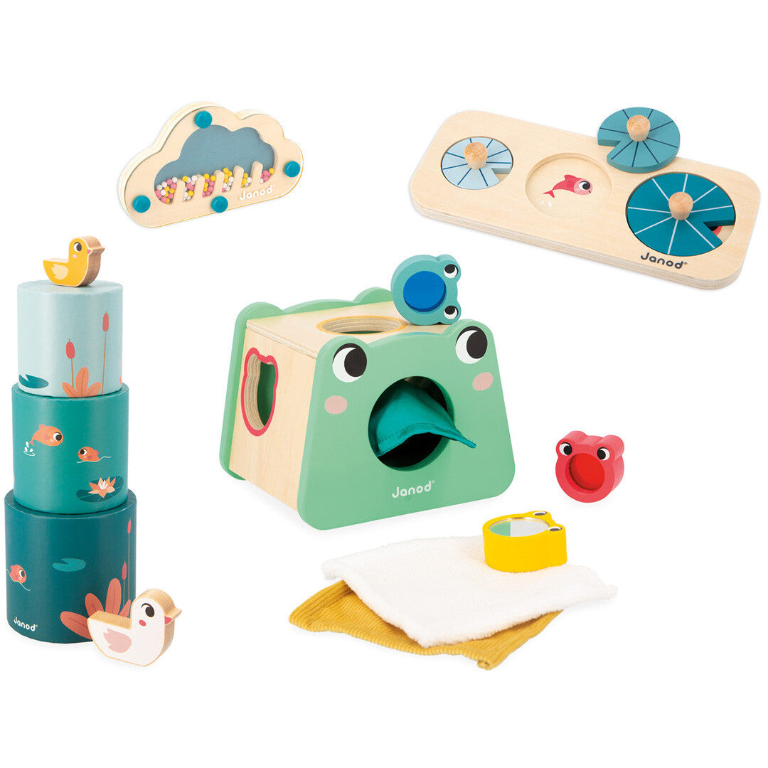 janod activiteitenbox 1 jaar - 4 in 1 | 11.4063 | 0