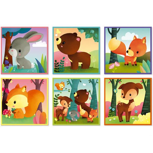 janod blokpuzzel kubkid bosdieren - 9st | 11.2731 | 2