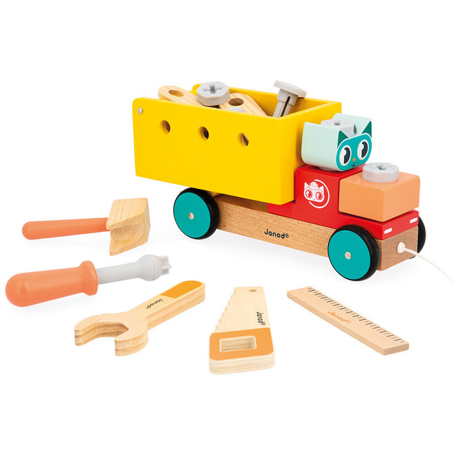 janod bouwset trekfiguur vrachtwagen brico'kids | 11.6451 | 0