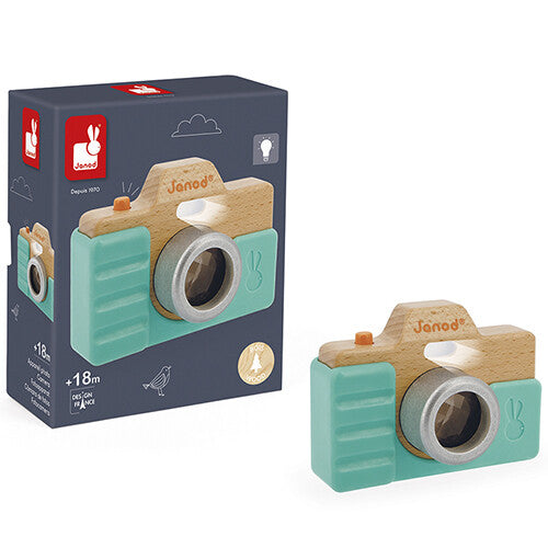 janod fotocamera met geluid, flits en caleidoscoop - groen | 11.5381 | 8
