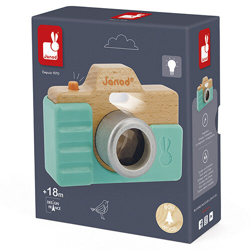 janod fotocamera met geluid, flits en caleidoscoop - groen | 11.5381 | 9