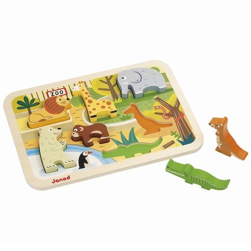 janod houten chunky puzzel dierentuin (7st)  | 11.7022 | 2