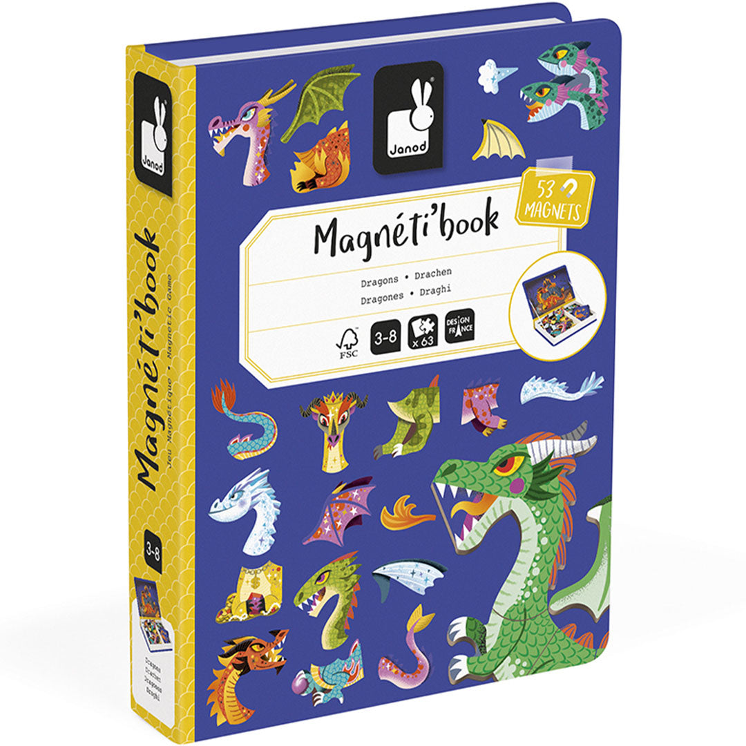 janod magneetboek dragons - 53st | 11.2527 | 1