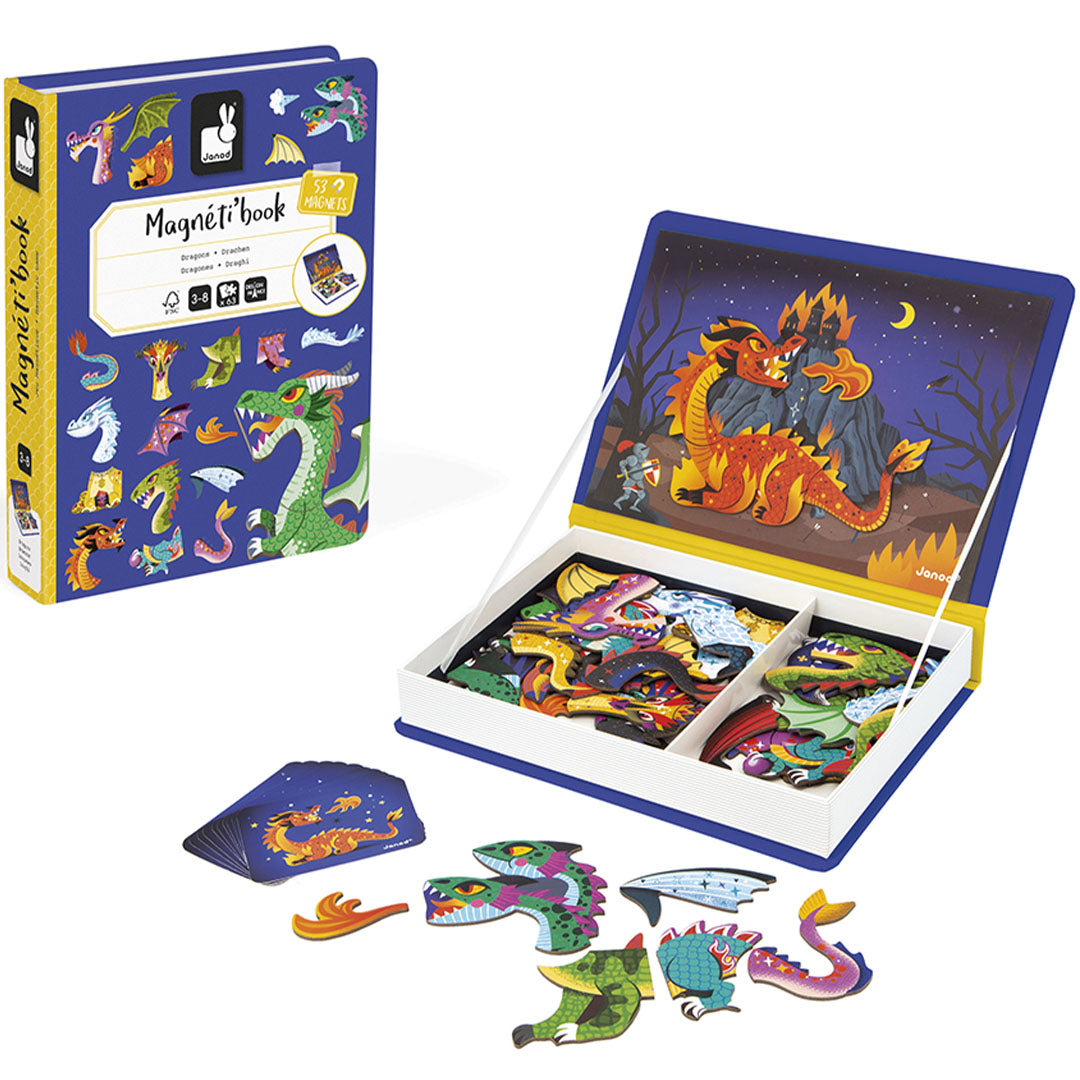 janod magneetboek dragons - 53st | 11.2527 | 10