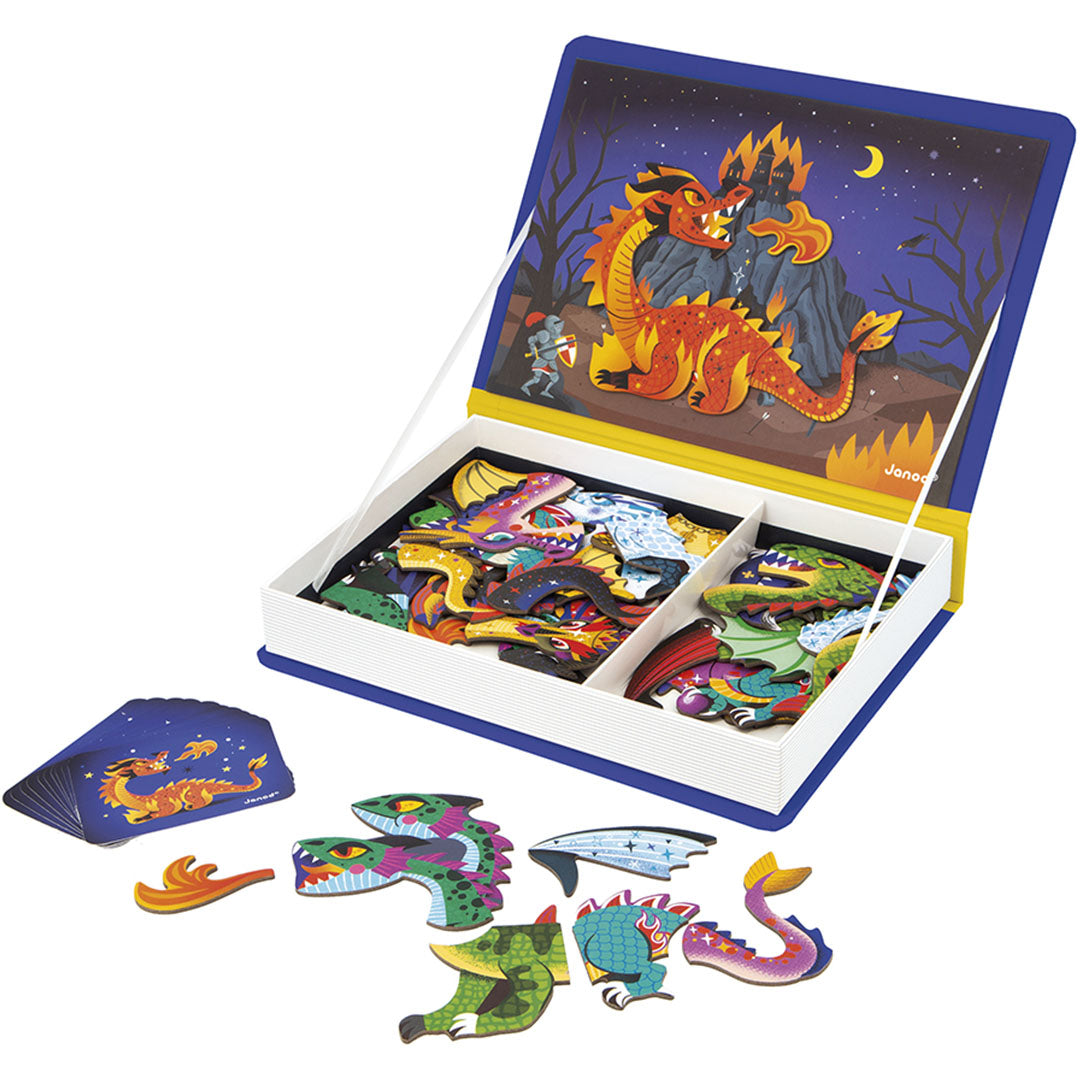 janod magneetboek dragons - 53st | 11.2527 | 3