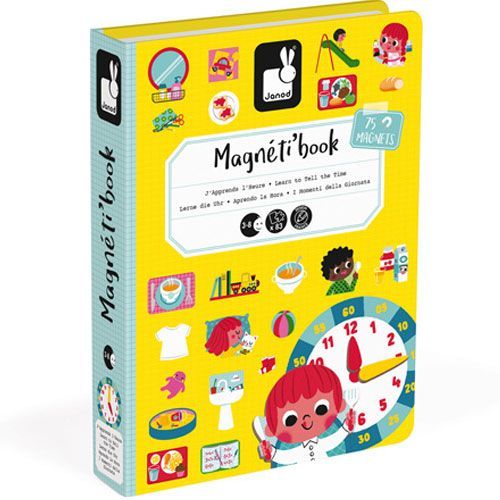 janod magneetboek klok kijken - 75st | 11.2724 | 2