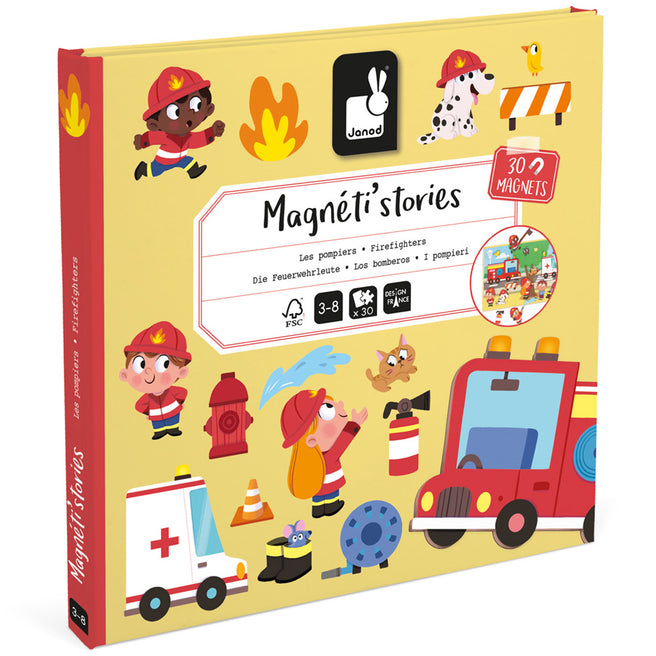 janod magneetboek magnéti'stories - brandweer - 30st | 115453 PR  | 5