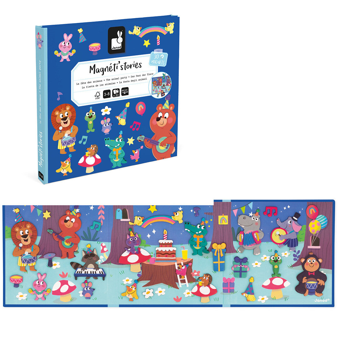 janod magneetboek magnéti'stories - dierenfeest - 30st | 11.5455 | 0
