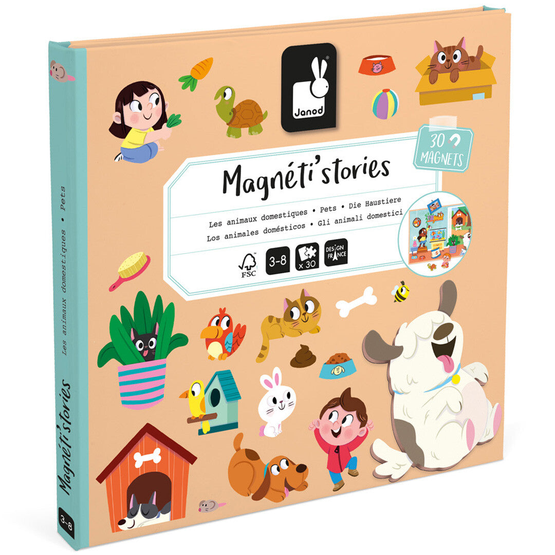 janod magneetboek magnéti'stories - huisdieren - 30st | 11.5457 | 5