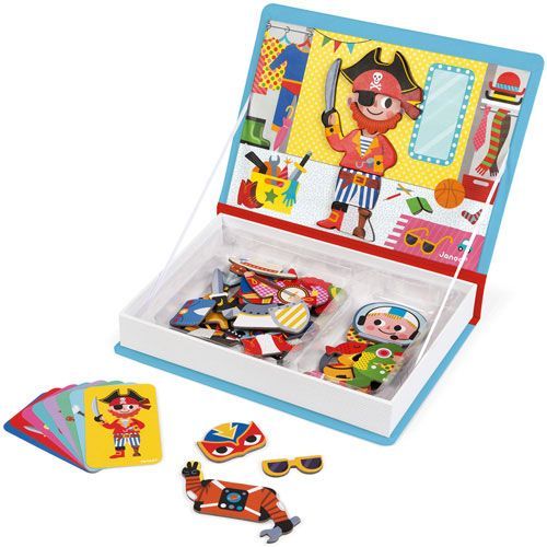 janod magneetboek verkleedfeest jongens - 36st | 11.2719 | 1