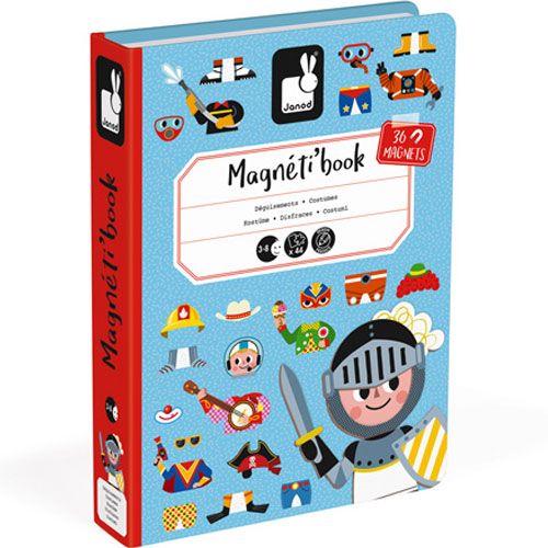 janod magneetboek verkleedfeest jongens - 36st | 11.2719 | 3