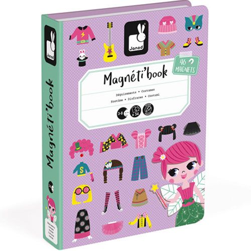 janod magneetboek verkleedfeest meisjes - 46st | 11.2718 | 1