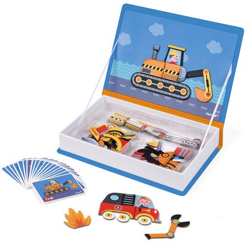 janod magneetboek voertuigen - 50 st | 11.2715 | 3