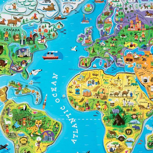 janod magneetpuzzel wereldkaart (92st) | 11.5504 | 1