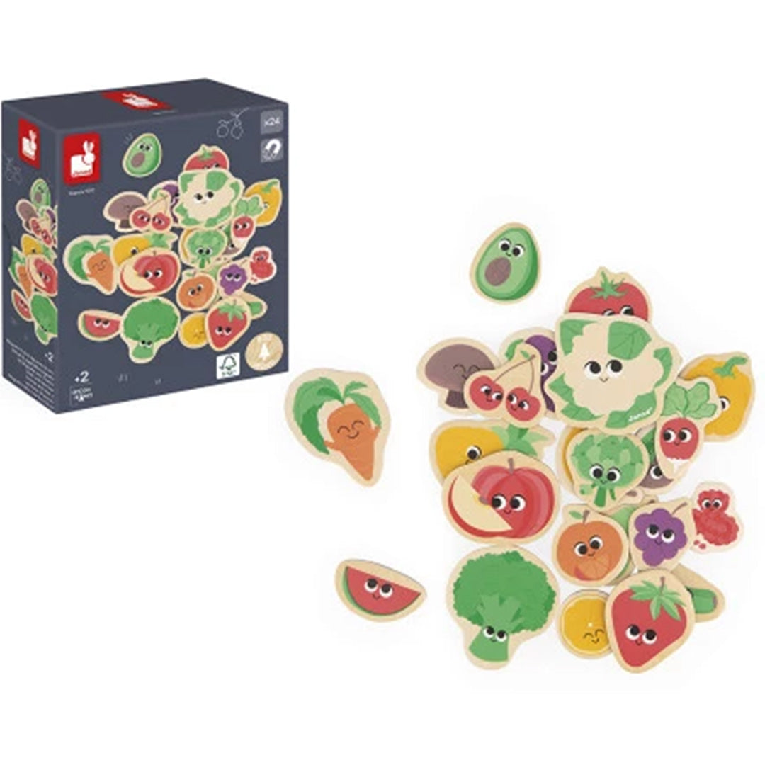 janod magneten groente en fruit - 24st | 119.648 | 2