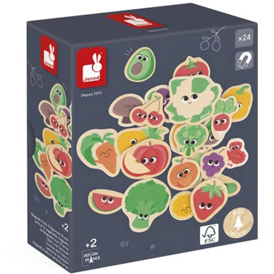 janod magneten groente en fruit - 24st | 119.648 | 3