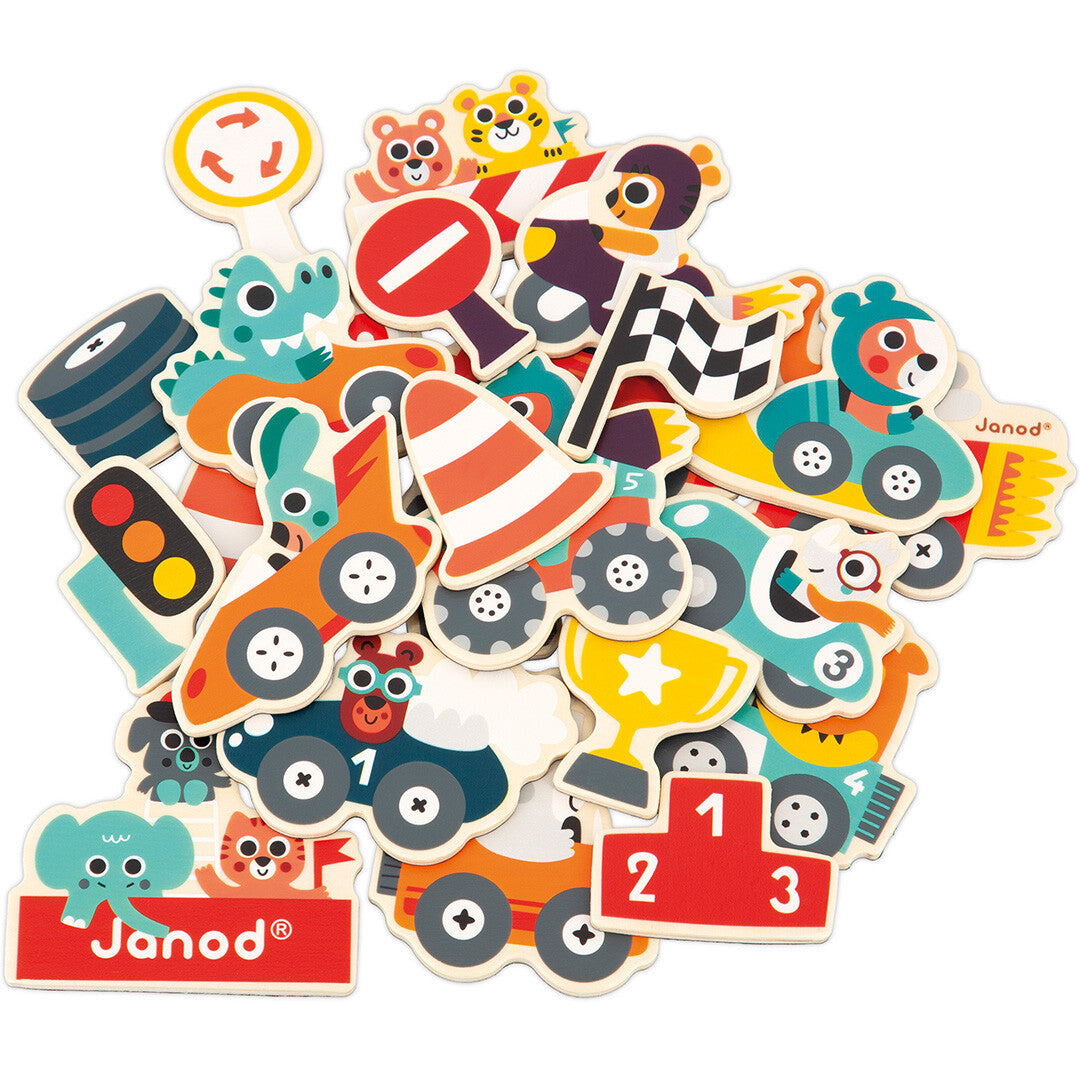 janod magneten voertuigen - 24st | 11.9641 | 0