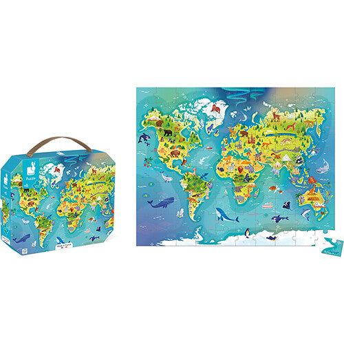 janod puzzel de wereld - 100st  | 11.2607 | 2