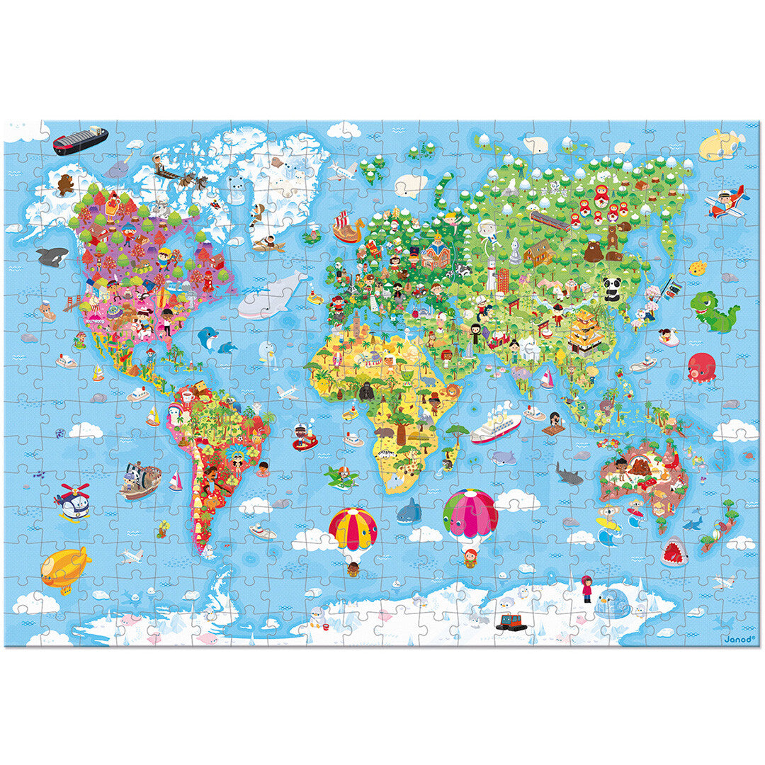 janod puzzel de wereld - 300st  | 11.2549 | 1
