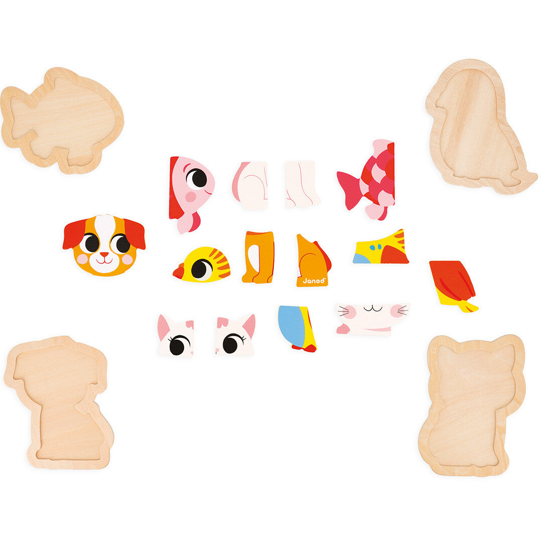 janod puzzel huisdieren - 2, 3, 4, 5st | 11.7115 | 1