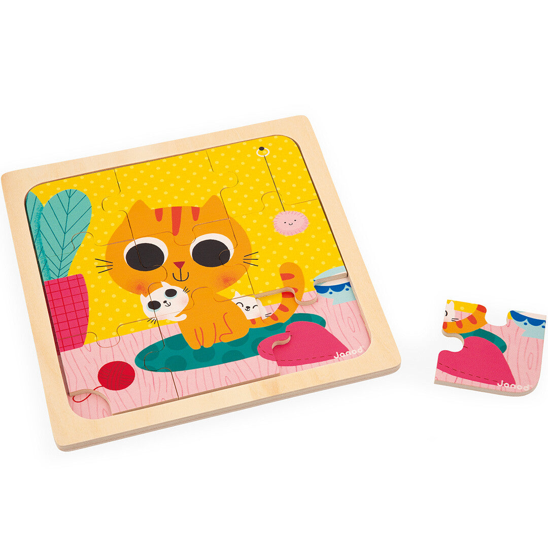 janod puzzel kip, kat en konijn - 3x9st | 11.7113 | 2