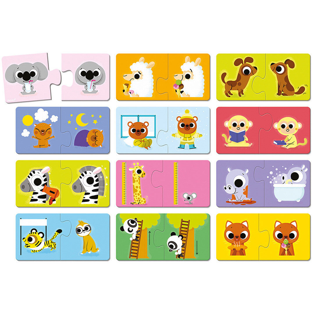 janod puzzel tegenstellingen - 12x2st | 11.2627 | 1