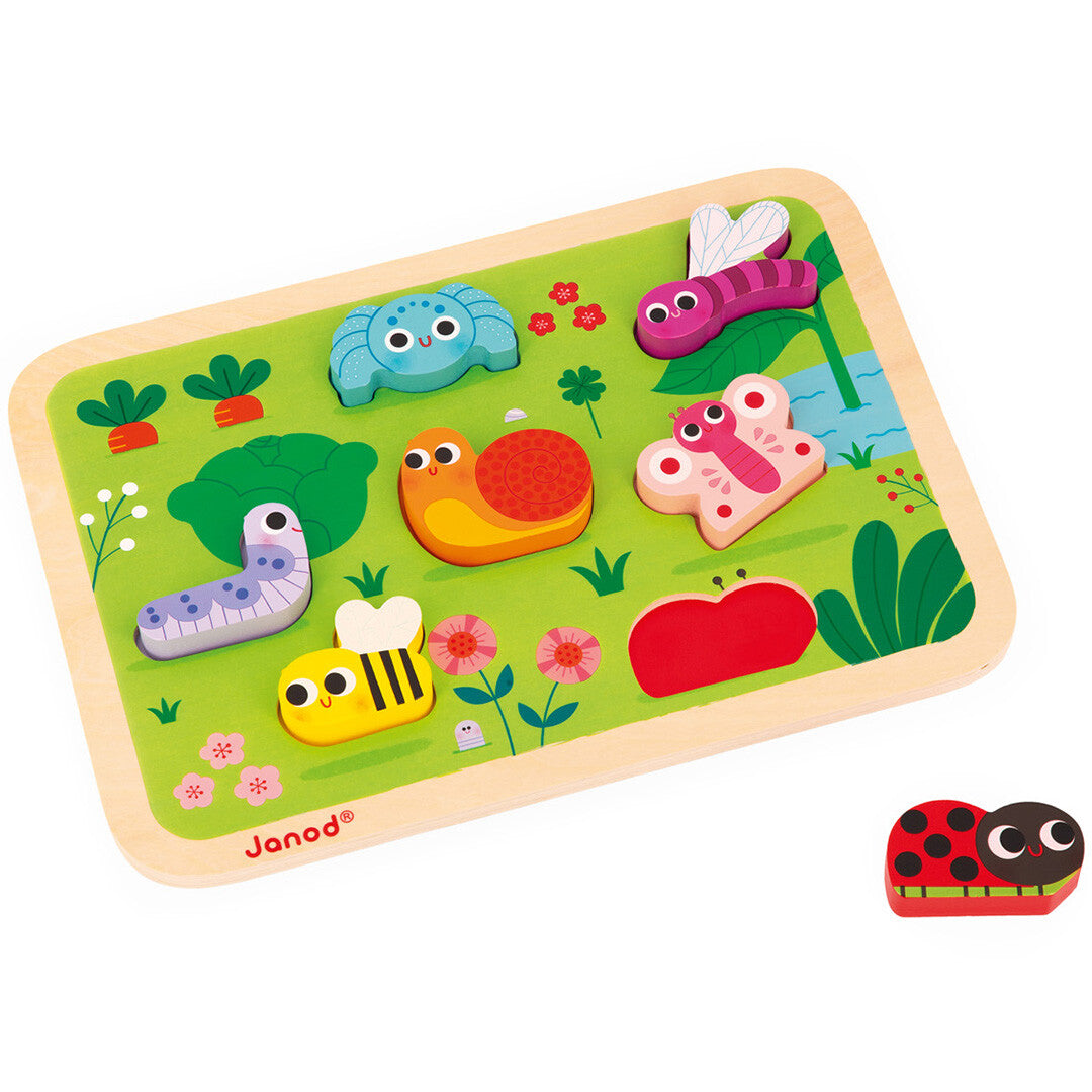 janod reliëfpuzzel de tuin - 7st | 11.7120 | 0
