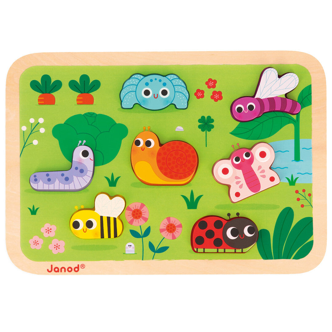 janod reliëfpuzzel de tuin - 7st | 11.7120 | 3