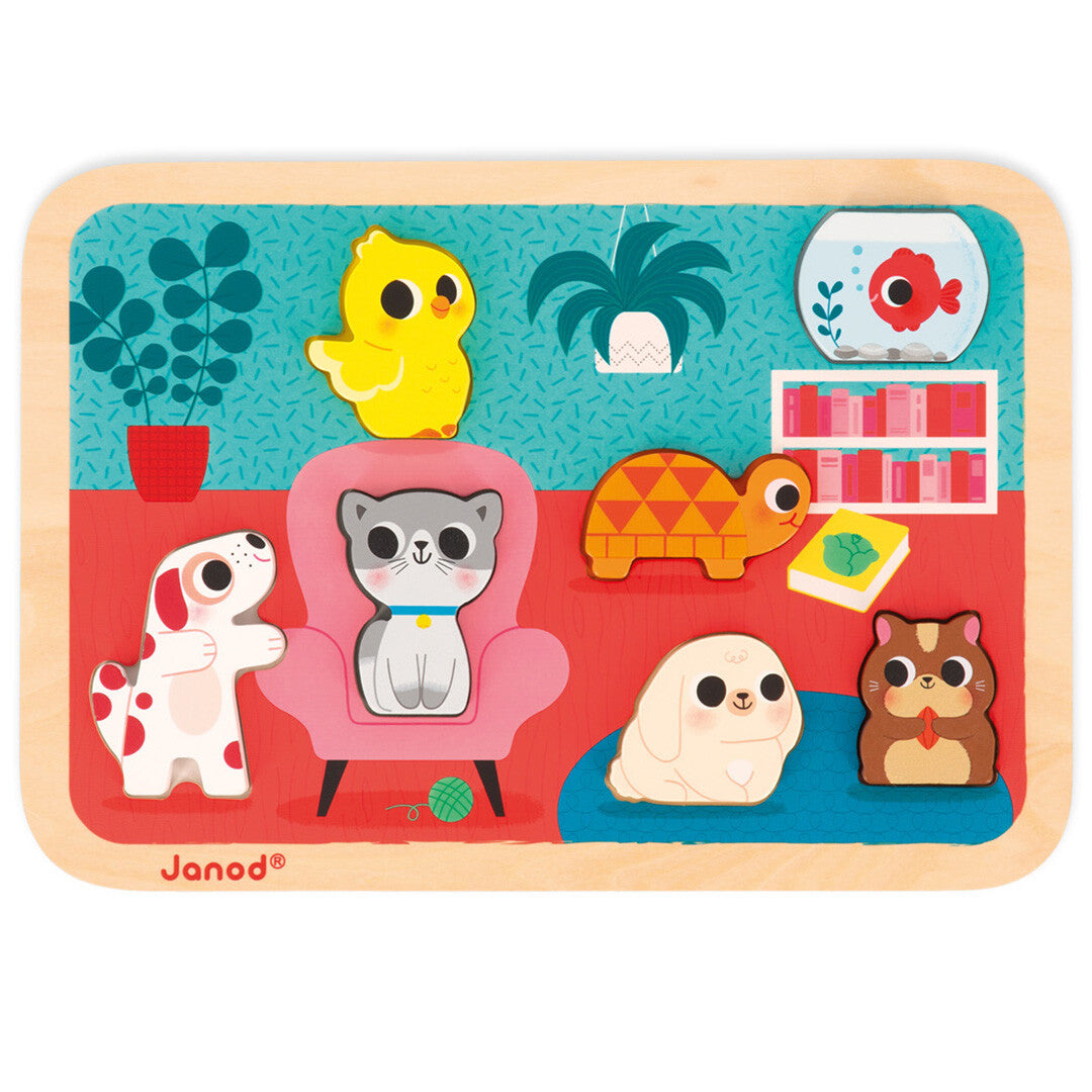 janod reliëfpuzzel huisdieren - 7st | 11.7122 | 1