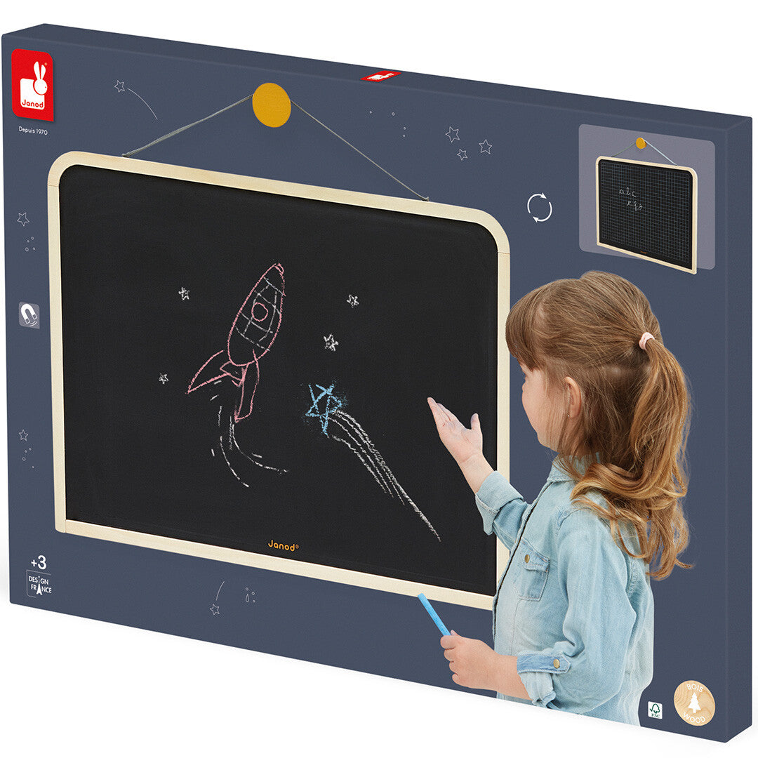 janod schoolbord hangend met ruitjes | 11.9635 | 1