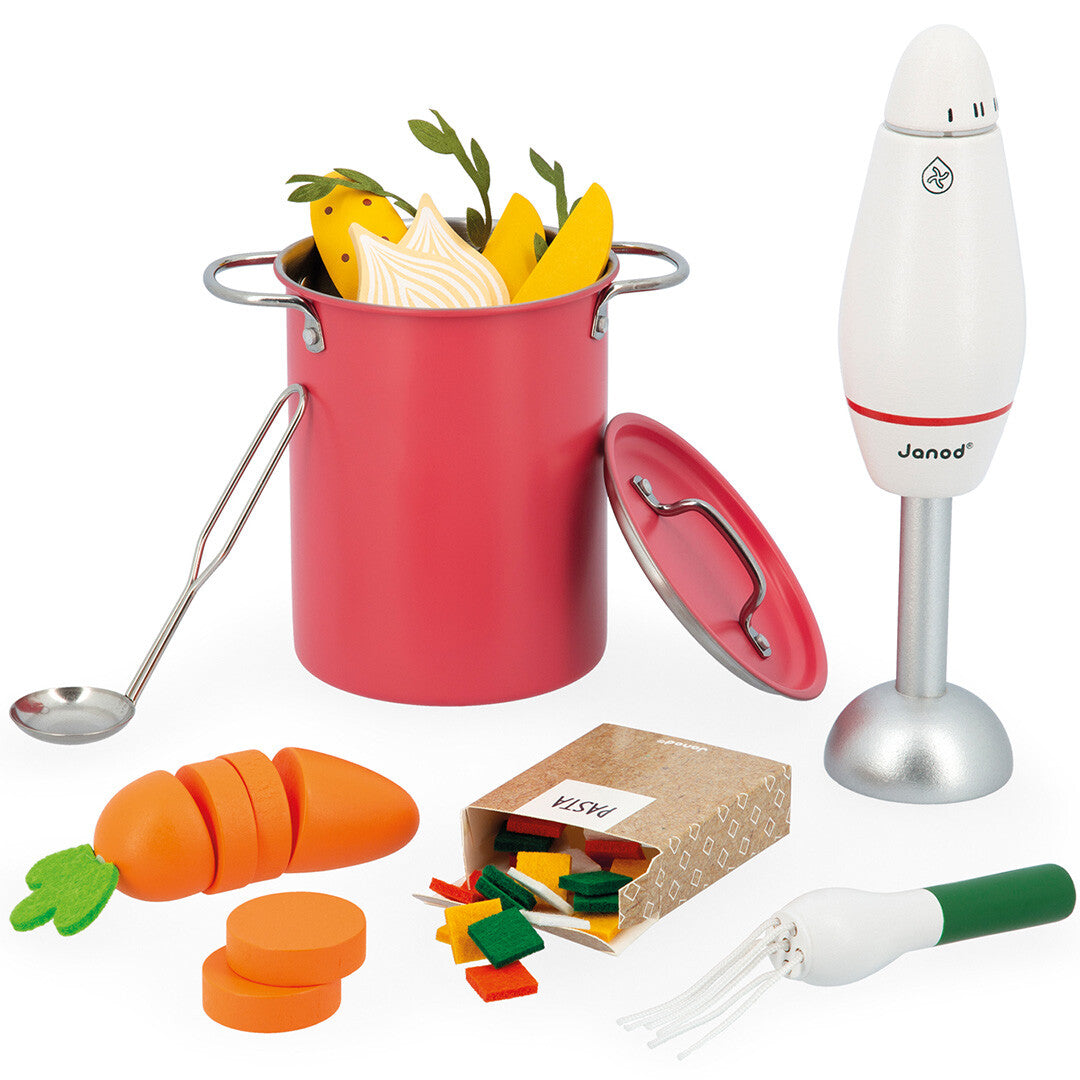 Janod - Houten barbecue - Imitatiespeelgoed Keuken en Dinette voor Kinderen - Inclusief 57 Accessoires - 2 Stille Wielen - Vanaf 3 jaar J06619 Janod - Houten barbecue - Imitatiespeelgoed Keuken en Dinette voor Kinderen - Inclusief 57 Accessoires - 2 Stille Wielen - Vanaf 3 jaar J06619