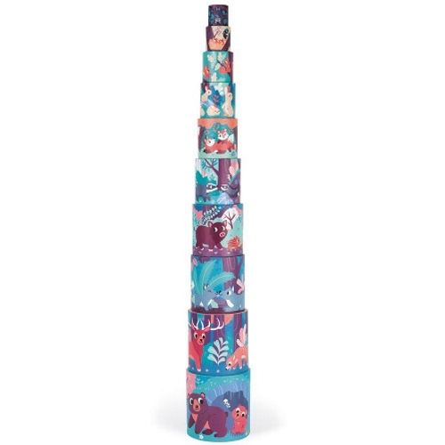 janod stapelblokken rond bosdieren - 10st | 11.2670 | 4