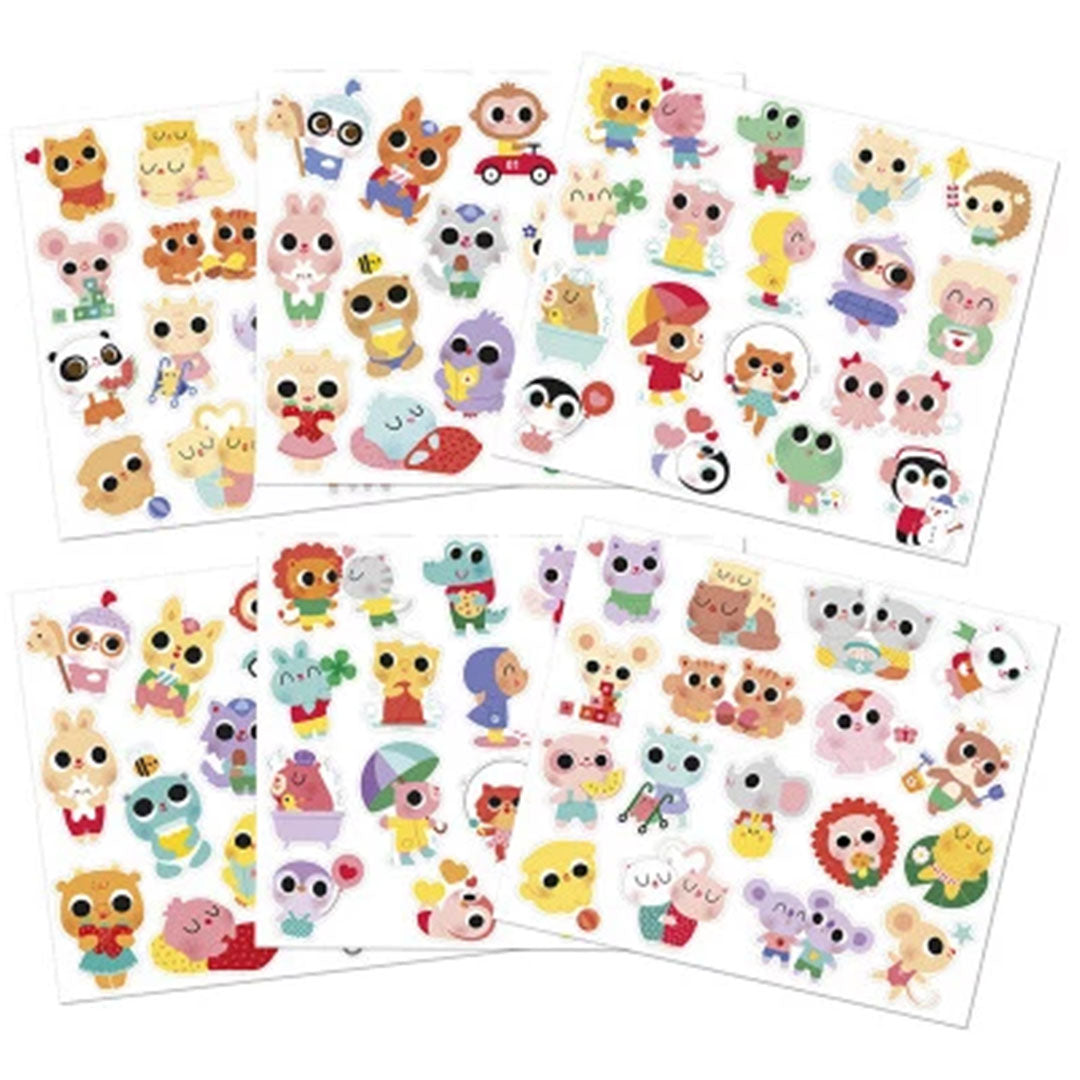 janod stickers baby dieren - 100st | 119.193 | 1
