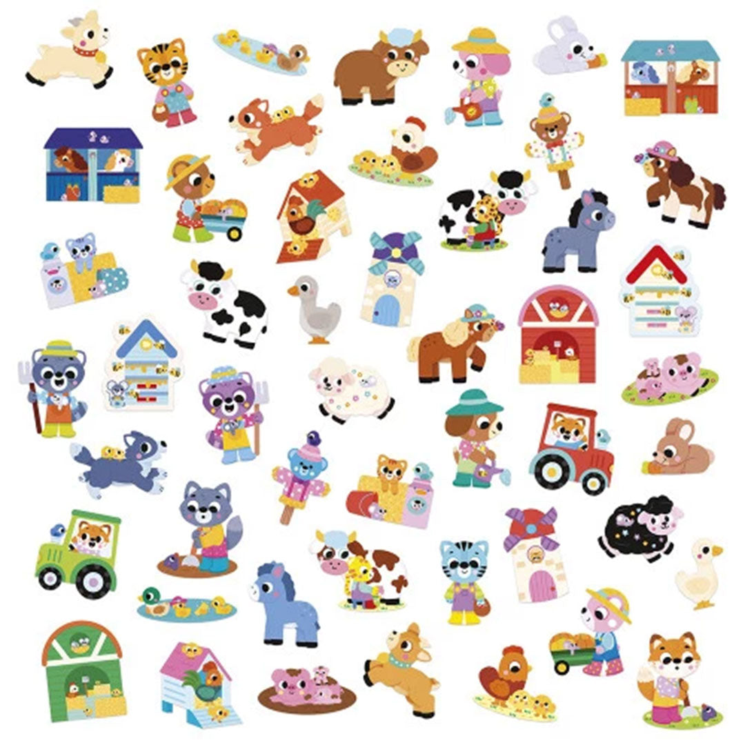 janod stickers boerderijdieren - 50st | 119.188 | 1