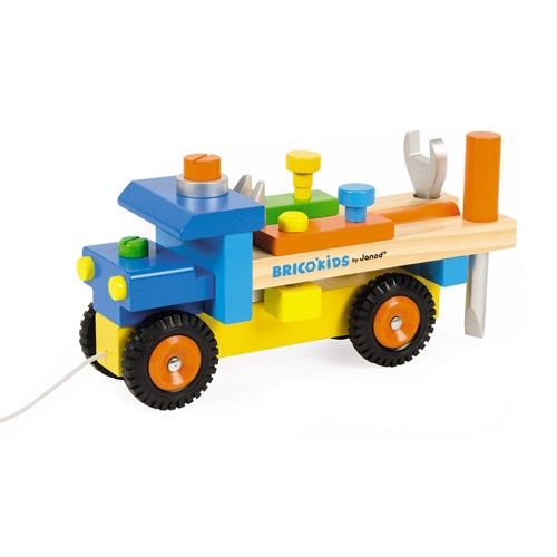 janod trekfiguur vrachtwagen met gereedschap | 11.5022 | 3