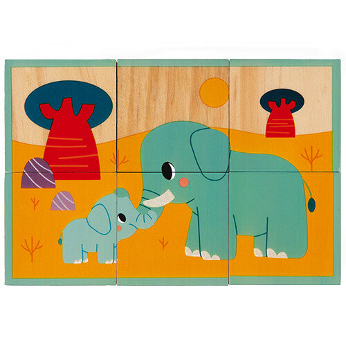 janod wwf blokpuzzel dieren - 6st | 11.8622 | 7