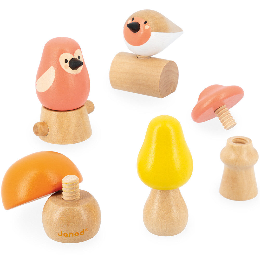 janod wwf ik leer schroeven - vogels en paddenstoelen | 11.8643 | 2